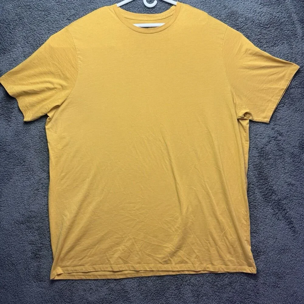 The Foundry Supply Co Mens Yellow 4XLT Big Tall Short Sleeve T-Shirt